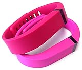 Small 1 Rose 1 Pink Band for Fitbit FLEX Only With Clasps Replacement /No tracker/