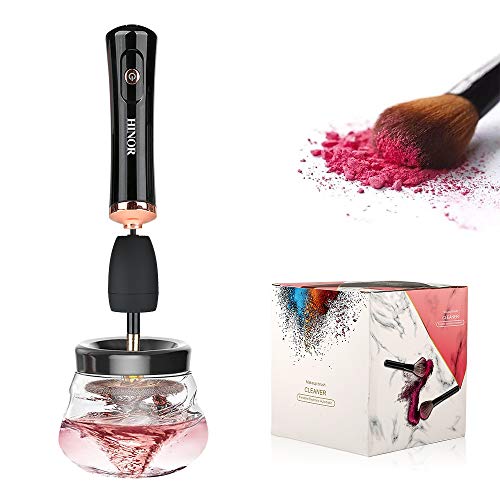 Limpiador y secador de brochas de maquillaje mejorado, limpiador eléctrico automático de...