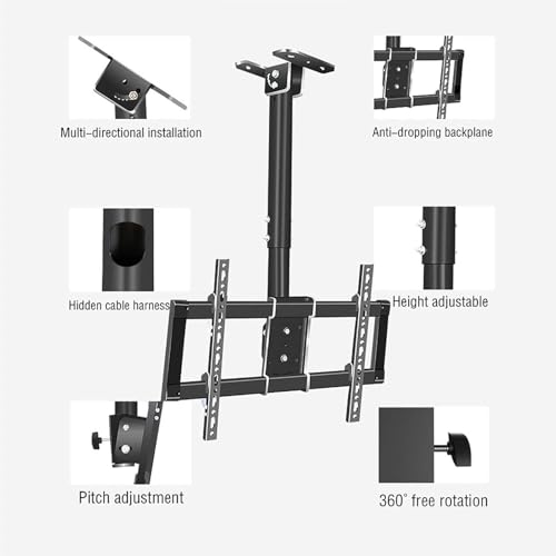 Support TV plafond orientable telescopique ecran LCD 37-85 pouces - 7