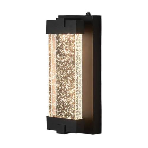 Éclairage d'escalier extérieur avec applique en cristal et lampe lumière chaude 24W