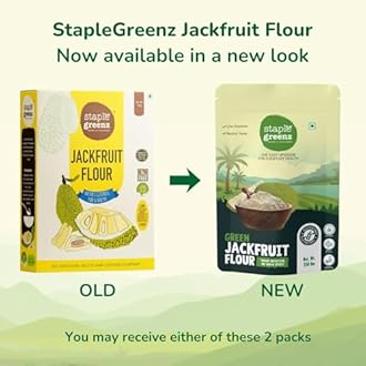 StapleGreenz Green Jack fruit Flour - 250g | Helps in Blood Sugar Control & Ideal for daily Cooking | 100% Natural and Vegan | Gluten-Free, No Preservatives | Low Glycemic Index | High in Fiber & Antioxidants