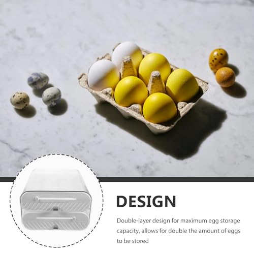 Contenedor para huevos de 2 capas ideal para desayunos ordenados en la encimera 3