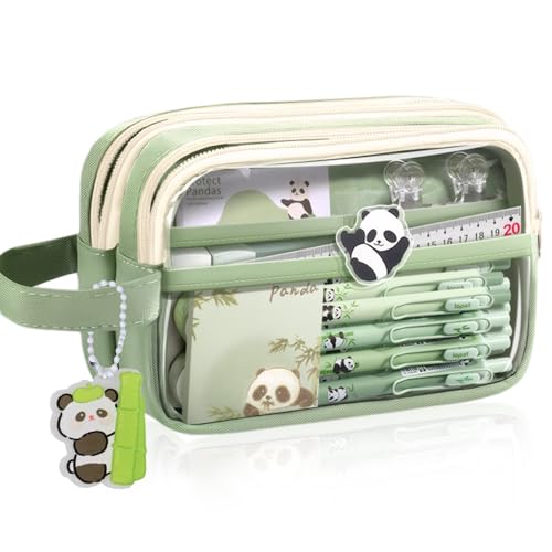 heavenlife Estuche Escolar Grande Capacidad, Estuches Lápices con 5 Compartimentos, Estuche Organizador Lapices con Cremallera, Portable Lapicero para Niñas Niños Adolescentes Estudiantes