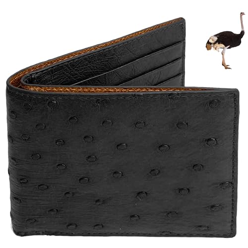 Image of HATA Men Leather Bifold Wallet RFID Blocking Front Pocket Exotic Billfold Handmade Gift For Birthday Wedding Anniversary Father's Day