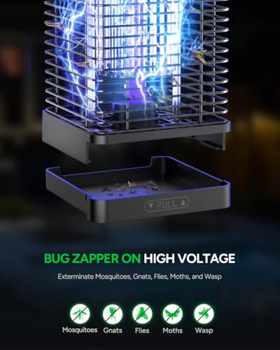 Buzbug LED Bug Zapper Indoor Outdoor, Durable 10 Years Lifespan Lamp, Sustainable Less Power, 6.5ft Power Cord, High-Voltage Mosquito Zapper, Fly Trap Mosquito Trap, Fly Killer Fly Zapper - Thumbnail 4