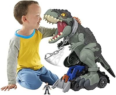 Fisher-Price Imaginext Jurassic World Dinosaurio desenjaulado, Figura Grande de Juguete articulada con Luces, Regalo para niños +3 años (Mattel GWT22)