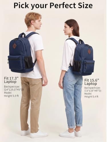 DKVULT Blue Backpack for Women Men, Casual School Backpack Teen Boys and Girls,15.6 Inch Laptop Bookbag for College High School Teenage Back to School Gifts — view 5