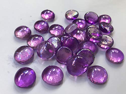 image for Liying shop Glass Gem Stone, 1Lbs Flat Marbles Pebbles for Vase Filler