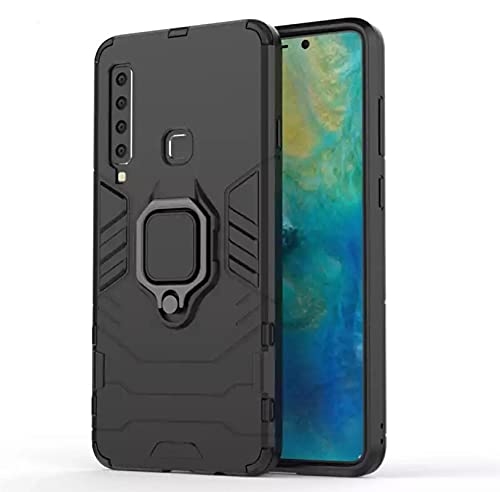 Glaslux Armor Shockproof Soft TPU and Hard PC Back Cover Case with Ring Holder for Samsung Galaxy A9 2018 - Armor Black (B093ZV8GDT) Amazon Price History, Amazon Price Tracker