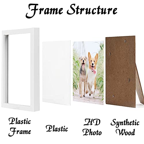 Icariery White 8X8 Picture Frame Set Of 2, High Transparent Picture Frames For 8 X 8 Suqre Photo Canvas Collage Poster Certificate Wall Gallery Horizontal Vertical 8 By 8 #TOP1