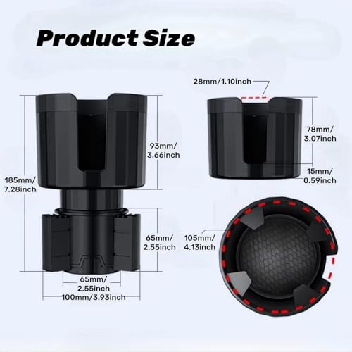 Porte-gobelets de voiture stable avec base extensible réglable haut de gamme
