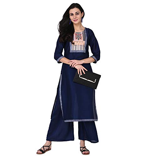 87% OFF on ZIYAA Women's Art Silk Straight Kurta 87% OFF on ZIYAA Women's Art Silk Straight Kurta