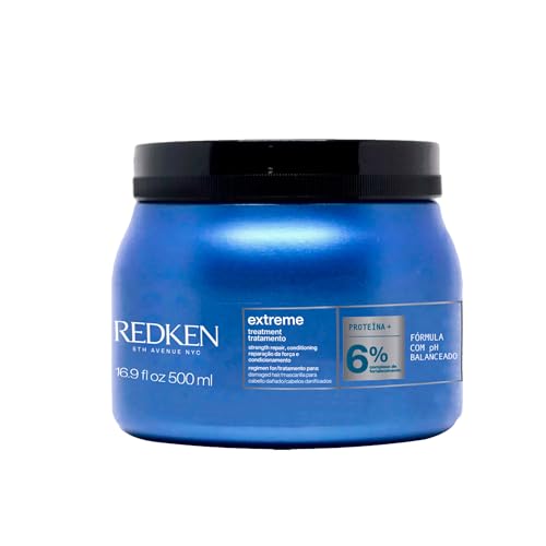 Redken Extreme, Máscara de Tratamento para Cabelos Danificados e Quebradiços, Repara e Fortalece os Fios, Promove Brilho e Maciez Intensa com Strength Complex, 500ml
