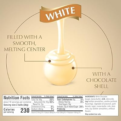 Lindt LINDOR White Chocolate Candy Truffles, 12.7 oz. Bag