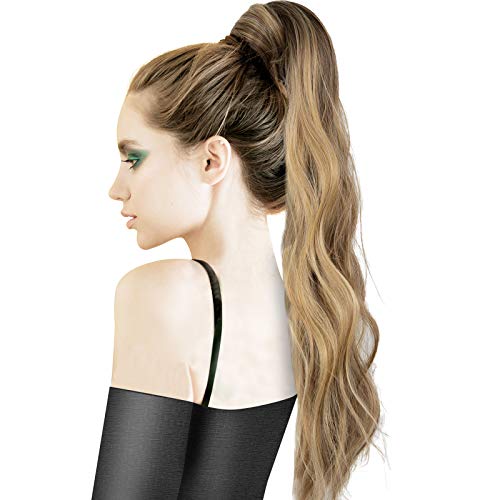 J.Glorious Clip-in Ponytail Extension Balayage Synthetic Soft and Anti-tangle Fibre 22 inches 127 grams Balayage Ombre