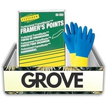 Fletcher-Terry Professional FrameMaster Framers Points 3000 pk Bundle with Cleaning Gloves Durable Framing and Glazing Points for Window Repair and Reglazing Gift Set 2 Items