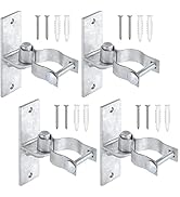 Heavy Duty Wall Mount Gate Hinge | Pipe Gate Hinge 2 Pack Chain Link Fence Gate Hinges Fence Post...