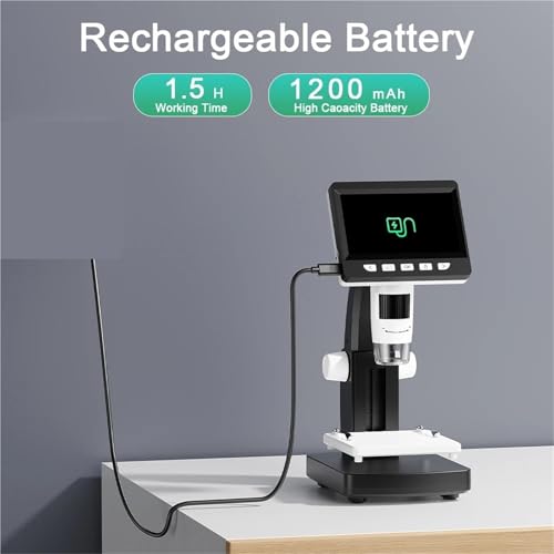 Microscope pour soudure avec loupe USB 8 LED et écran LCD 4,3 pouces