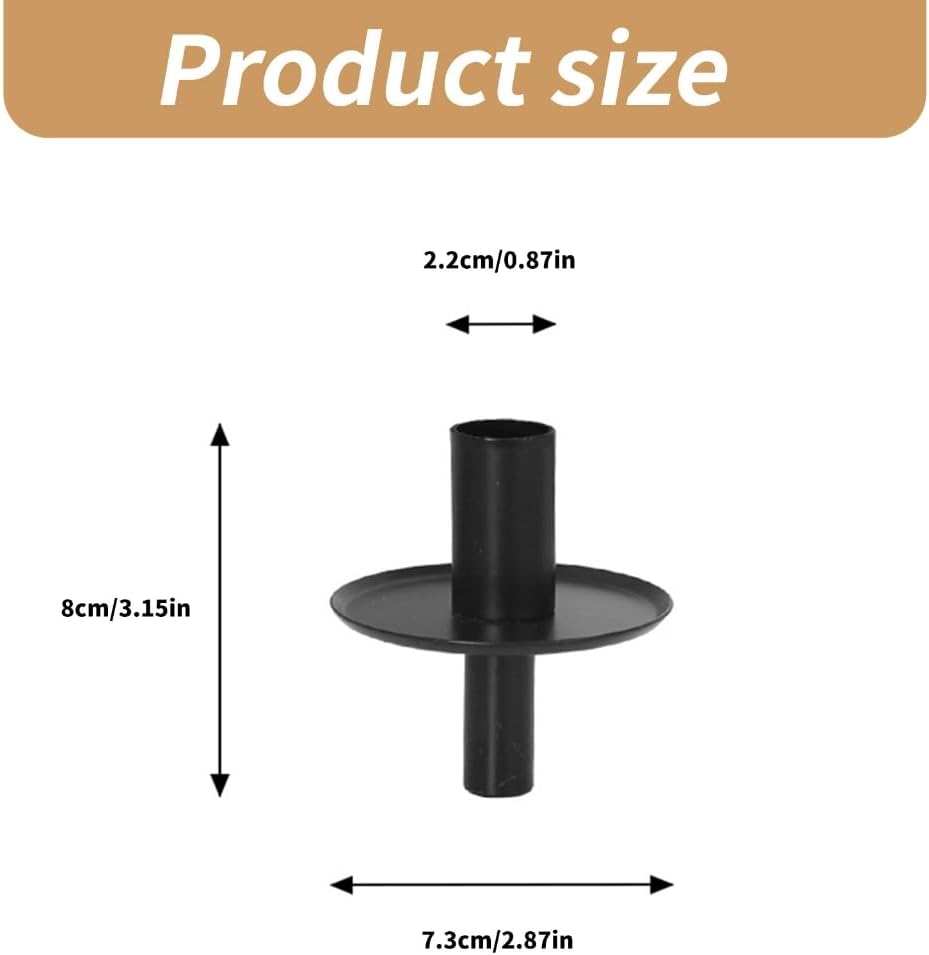 Black Metal Candle Holders for Wine Bottles Perfect for Evening Event 4/8Pcs Set