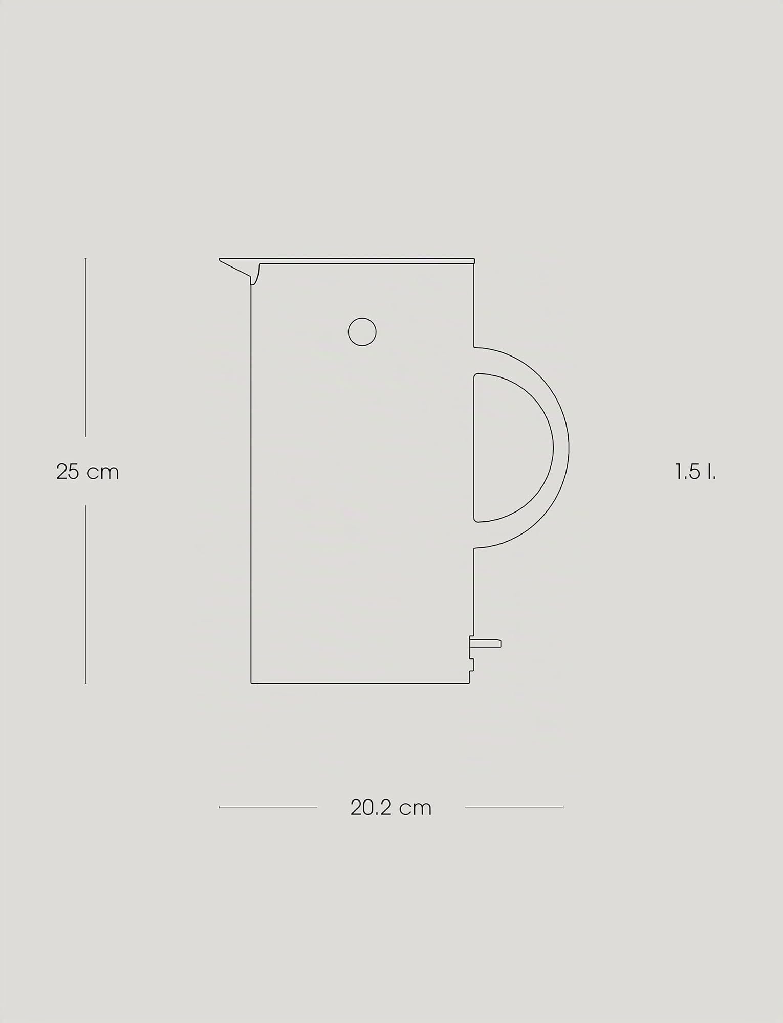 Stelton Hervidor de agua EM77 - Hervidor eléctrico, hervidor, tetera - ebullición rápida, bajo consumo de energía, filtro de cal extraíble, interruptor de seguridad - 1,5 litros, gris, enchufe europeo