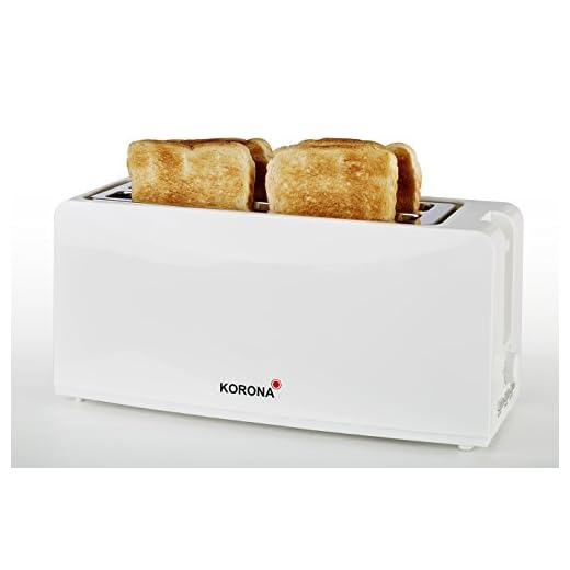 Korona – Tostadora 21043 I 4 rebanadas de pan I 1200 W I blanco