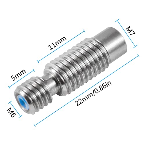 QCCAN for E3D V6 Hotend Remote Short Direct Heat Sink 1.75mm, Bimetal Heatbreak, and Nozzle/Heater Block for Feeding 3D Printer Extruder