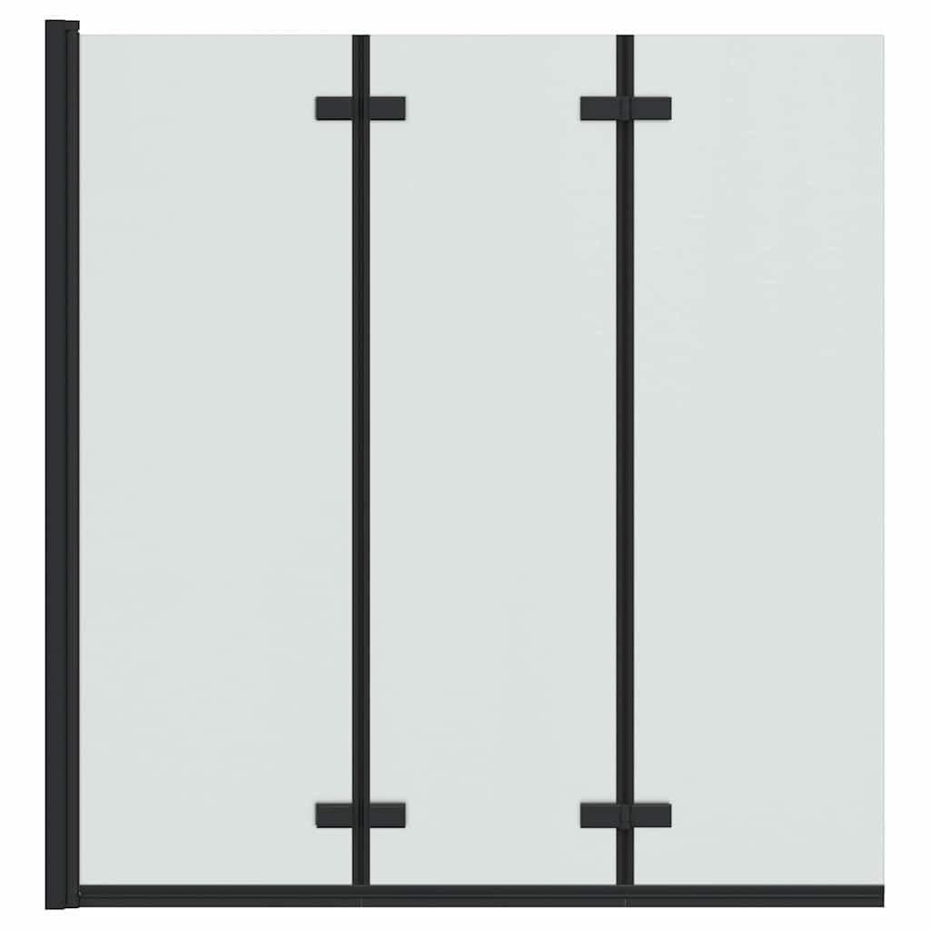 Składana ścianka prysznicowa czarna ze szkła ESG i aluminium, 130 x 138 cm, regulowana szerokość i obrotowa, zajmuje mało miejsca kabina prysznicowa o nowoczesnym wyglądzie i łatwy montaż do