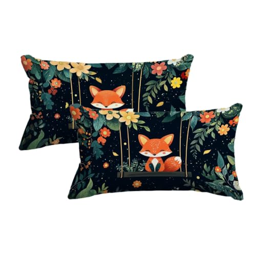 Housse de coussin renard 40x80 avec impression recto-verso durable - 2
