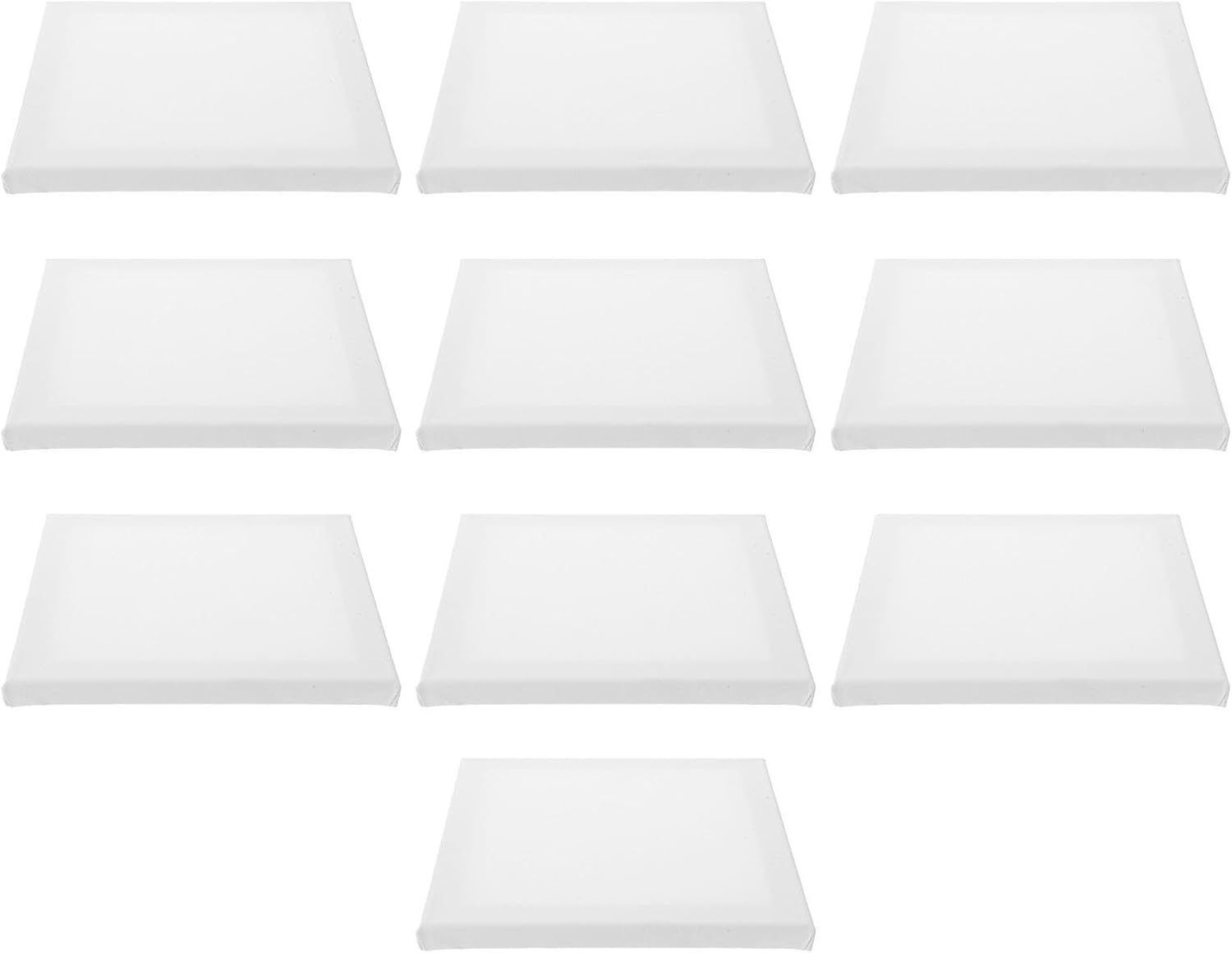 10pcs Canvas Panel for Artists 8x8 Inch White Cotton Boards