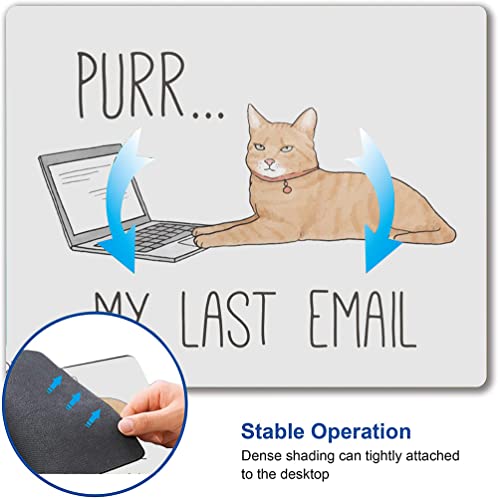 Hokafenle Mouse Pad, Fun Mouse Pads With Design, Computer Mouse Pad, Square Mouse Mat Personalized Mousepad Non-Slip Rubber Base Mousepads For Office Laptop, Funny Cat #TOP5