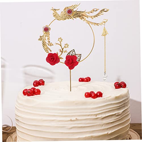 NOLITOY 2 Pçs Cupcake Cartão De Dia Namorados Decoração Chinesa Decoração De Flores Medalhão De Flor