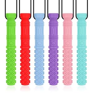 6 Pack Sensory Chew Necklaces, Chew...