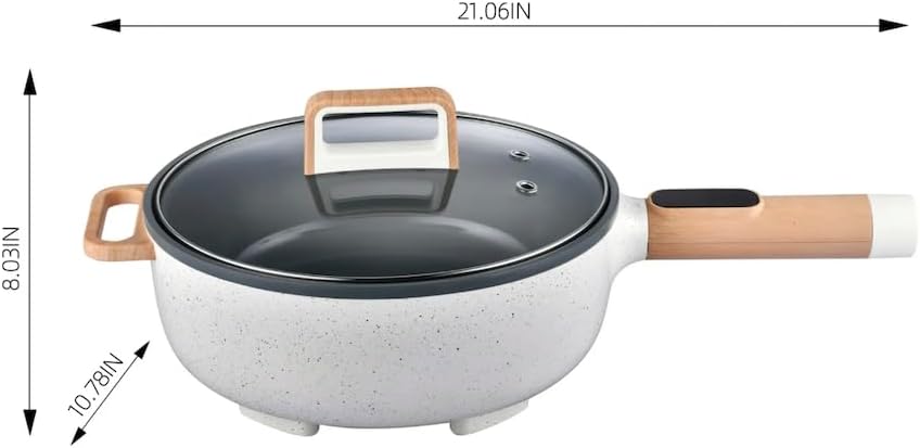 3.5L Electric Skillet, Cook your every day Healthy meal with a push of a button linen Speckle