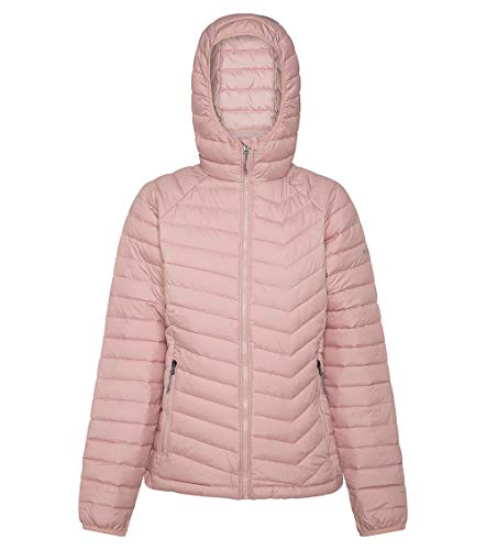 Contenuto: 1x Columbia Powder Lite, Giacca impermeabile da donna, Materiale: 100% Poliestere, Colore: Rosa (Dusty Pink), Taglia L, 1699071