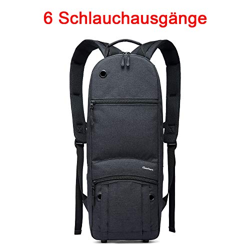 iGuerburn Rucksack für Größe D Tank (2.0L) Sauerstoffflasche O2 Sauerstoff Tank Tasche Träger für Zylinder (Schwarz)