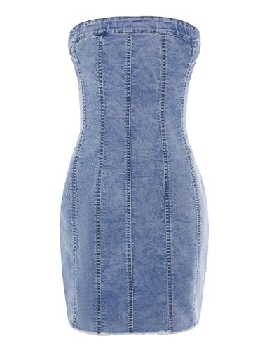 EXARUS Girls Dresses Denim Teen Party Casual Bodycon...