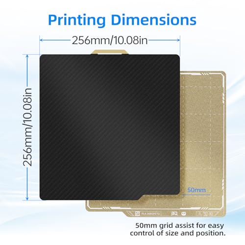 Image of BIQU Designer Series Smooth PET+Textured PEI Build Plate for Bambu-Lab P1P P1S P2S X2D X1C X1E A1 257x257mm, Double Sided PEI Spring Steel Flexible Sheet Print Bed Removable Surface Platform