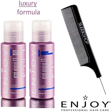 Enjoy LUXURY SHAMPOO & CONDITIONER Duo SET, LUXE Color-Holding Formula, Sulfate-Free (STYLIST KIT) pH 5.0-6.0 (2 oz - TRAVEL DUO KIT)