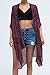 Moss Rose Women's Beach Cover up Swimsuit Kimono Cardigan with Bohemian Floral Print