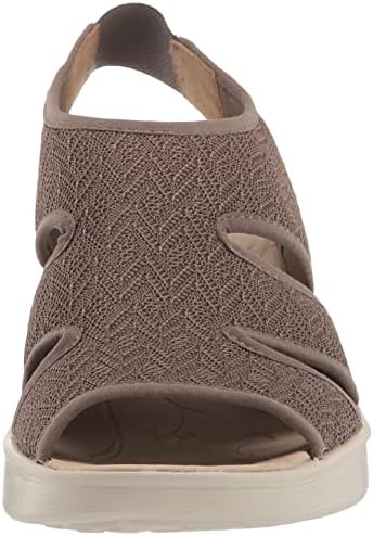 BZees Women's Daytona Slip-On Wedge Sandal, Morel Chevron, 9.5 | Image 1