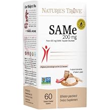 SAM-e 200mg Daily Supplement - Vegan, Kosher, Non-GMO, Soy Free, Gluten Free - 60 Enteric Coated Tablets - Cold Form Blister Packed - by Natures Trove