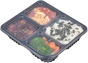 Amazon.co.jp: Pazzfre 使い捨て 食事準備容器 テイクアウト 四