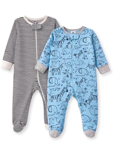 Image of TuddyBuddy 100% Cotton Multi Color Zipper Romper Sleepsuit /Romper /Jumpsuit for Baby Boy & Baby Girl