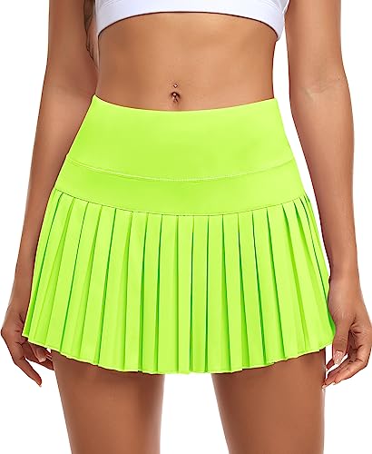 Image of JoyGirl Womens Pleated Tennis Skirt High Waist Golf Skort | Built-in Shorts with Pockets, Mini Athletic Skirt, Breathable, for Tennis Golf Pickleball Workout