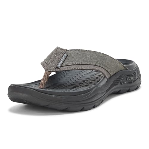 Skechers Men's Arch Fit Motley Sd-Rigel Canvas Thong Sandal