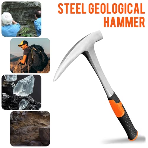 Rock Pick Hammer-31oz Geology Hammer with Ergonomic Handle – Stone Mason Hammer, Block Masonry Hammer with Pointed Tip & Shock Reduction Handle,Brick Tools, Masonry Tools by glorousamc - Used condition - Image 4