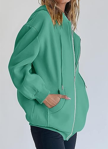 Image of PRETTYGARDEN Women's Fall Zip Up Hoodies Sweatshirts