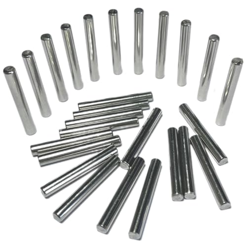 ZDingTech 26pcs 4mm x 30mm Dowel Pins Metal Dowel pins M4 4mm Shelf Pegs,Support Shelves,4mm x 30mm Metal Rod.304 Stainless Steel Wood Bunk Bed pegs - Thumbnail 3