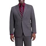 Picture of Haggar Mens Classic Fit Subtle Pattern Separates - Pants & Regular And Big Tall Sizes Business Suit Jacket, Dark Grey Weave Print- Jacket, 48 Tall US
