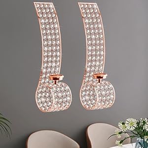 Zalymoe Kristall-Wandkerzenleuchter 2 Stück